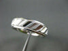 ESTATE WIDE 14KT SOLID WHITE GOLD RIDGE DESIGN MENS WEDDING RING HANDSOME #1218