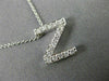 .32CT ROUND DIAMOND 14KT WHITE GOLD CLASSIC INITIAL FLOATING PENDANT #18296