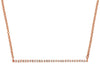 ESTATE .38CT DIAMOND 14KT ROSE GOLD 3D CLASSIC STRAIGHT BAR LOVE NECKLACE