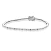 1.73CT DIAMOND 14KT WHITE GOLD ROUND CLASSIC MULTI BAR ETERNITY TENNIS BRACELET