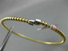ESTATE .22CT DIAMOND 14K WHITE & YELLOW GOLD 3D PAVE ROPE DESIGN BANGLE BRACELET