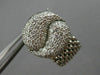 /ESTATE LARGE 1.40CT DIAMOND 14KT WHITE GOLD 3D INFINITY LOVE KNOT MESH EARRINGS