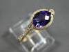 ESTATE 1.28CT DIAMOND & AAA AMETHYST 14KT ROSE GOLD SEMI ETERNITY FILIGREE RING
