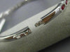ESTATE 1.96CT DIAMOND & AAA RUBY 18K WHITE GOLD 3D SEMI ETERNITY BANGLE BRACELET