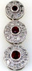 ESTATE .88CT DIAMOND & AAA RUBY 14KT WHITE GOLD 3D ROUND HALO JOURNEY PENDANT