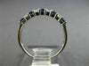 ESTATE .51CT DIAMOND & SAPPHIRE 18KT WHITE GOLD SQUARE WEDDING ANNIVERSARY RING
