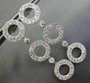 ESTATE 1.30CT DIAMOND 18K WHITE GOLD 3D CIRCLE OF LIFE FILIGREE HANGING EARRINGS