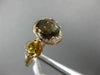 ESTATE 2.15CT ROUND DIAMOND & AAA MULTI GEM 14KT ROSE GOLD THREE STONE FUN RING