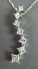 ESTATE .47CT DIAMOND 14KT WHITE GOLD PRINCESS JOURNEY FLOATING PENDANT #17635