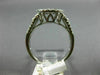 ESTATE WIDE 1.18CT ROUND DIAMOND 18KT WHITE GOLD 3D CLUSTER PAVE ENGAGEMENT RING