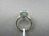ESTATE WIDE SQUARE AAA BLUE TOPAZ & DIAMOND 4.39CTW 14KT WHITE GOLD RING