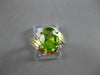 ESTATE 1.62CT DIAMOND & AAA PERIDOT 14K 2 TONE GOLD SOLITAIRE RING #22652