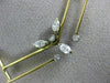 ANTIQUE .40CT DIAMOND 18K WHITE & YELLOW GOLD 3D V SHAPE FLOATING NECKLACE #3635