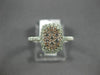 ESTATE .54CT WHITE & PINK DIAMOND 14KT WHITE & ROSE GOLD 3D CLUSTER FUN RING