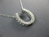 ESTATE LARGE .36CT DIAMOND 14KT WHITE GOLD HORSE SHOE LUCKY FUN PENDANT #26968