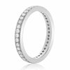 ESTATE .54CT ROUND DIAMOND 14KT WHITE GOLD 3D CLASSIC ETERNITY ANNIVERSARY RING