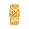 WIDE .44CT DIAMOND 14KT YELLOW GOLD MULTI ROW OPEN GEOMETRICAL HANGING EARRINGS
