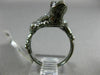 ESTATE LARGE .76CT DIAMOND AAA RUBY 18KT BLACK GOLD HANDCRAFTED HAPPY FROG RING