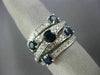 ESTATE WIDE 2.15CT DIAMOND SAPPHIRE 14KT WHITE GOLD CRISS CROSS ANNIVERSARY RING