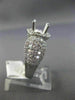 WIDE 1.95CT DIAMOND 18KT WHITE GOLD 3D HALO FILIGREE SEMI MOUNT ENGAGEMENT RING
