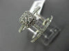 ESTATE WIDE .45CT ROUND DIAMOND 18KT WHITE GOLD 3D TWO ROW SQUARE HALO FUN RING