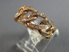 ESTATE .45CT DIAMOND 14KT ROSE GOLD CLASSIC 8MM LOVE KNOT MULTI LINK FUN RING