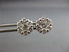 ESTATE LARGE 1.15CT DIAMOND 14KT WHITE GOLD FLOWER CLUSTER STUD EARRINGS #22438