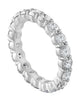 2.5CT DIAMOND 18KT WHITE GOLD 3D SHARED PRONG ETERNITY WEDDING ANNIVERSARY RING