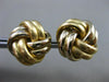 ESTATE 14KT WHITE & YELLOW GOLD 3D MATTE & SHINY LOVE KNOT STUD EARRINGS #25022