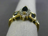 ESTATE .98CT DIAMOND & SAPPHIRE 14KT WHITE & YELLOW GOLD 3D HALO ENGAGEMENT RING