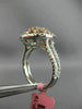LARGE 2.21CT WHITE & PINK DIAMOND 18KT 2 TONE GOLD PEAR SHAPED ANNIVERSARY RING