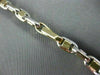 ESTATE WIDE 14K WHITE & YELLOW GOLD 3D SOLID HANDCRAFTED ITALIAN BRACELET #22788