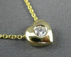 ESTATE .10CT DIAMOND 14KT YELLOW GOLD SOLITAIRE FLOATING HEART PENDANT #14643