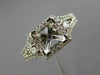 ESTATE WIDE .50CT DIAMOND 14KT WHITE GOLD SQUARE HALO SEMI MOUNT ENGAGEMENT RING