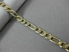ESTATE WIDE 14KT YELLOW GOLD CLASSIC SOLID ITALIAN FIGARO WOMEN BRACELET #22862
