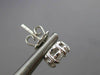 ESTATE LARGE 1.15CT DIAMOND 14KT WHITE GOLD FLOWER CLUSTER STUD EARRINGS #22438