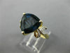 ESTATE LARGE 4.05CT DIAMOND & AAA BLUE TOPAZ 14KT YELLOW GOLD FILIGREE FUN RING