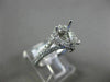 0.39CT DIAMOND 18K WHITE GOLD SEMI ETERNITY PEAR SHAPE SEMI MOUNT ENGAGEMENT RING