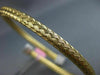 ESTATE LARGE .82CT DIAMOND 14K 2 TONE GOLD 3D SQUARE CRISS CROSS BANGLE BRACELET