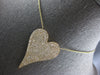 LARGE 2.50CT DIAMOND 14KT YELLOW GOLD 3D PAVE CLASSIC HEART SHAPE LOVE NECKLACE