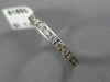 ESTATE 1.0CT DIAMOND 14KT WHITE GOLD 3D ETERNITY WEDDING ANNIVERSARY RING #22435