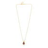 2.70CT DIAMOND & AAA RUBY 14KT YELLOW GOLD 3D PEAR SHAPE SOLITAIRE LOVE NECKLACE