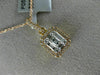 ESTATE .49CT DIAMOND 18KT ROSE GOLD 3D ROUND & BAGUETTE HALO CLUSTER PENDANT