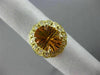 ESTATE LARGE 4.17CT DIAMOND & AAA CITRINE 14KT YELLOW GOLD 3D OVAL COCKTAIL RING