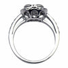 ESTATE WIDE 1.31CT DIAMOND 18KT WHITE GOLD 3D CLUSTER SQUARE SEMI ETERNITY RING