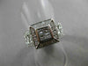 ESTATE LARGE .80CT DIAMOND 18KT WHITE GOLD INVISIBLE SQUARE COCKTAIL RING #21139