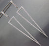 EXTRA LARGE 1.02CT DIAMOND 18KT WHITE GOLD ELONGATED TRIANGULAR HANGING EARRINGS