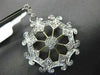 ESTATE LARGE .25CT DIAMOND 14KT WHITE & YELLOW GOLD 3D SNOWFLAKE FILIGRE PENDANT