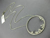 ESTATE LARGE .68CT DIAMOND 18KT WHITE GOLD CIRCLE OF LIFE FLOATING LOVE NECKLACE