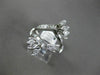 ESTATE .60CT DIAMOND 14K WHITE GOLD 3D FILIGREE "V" SHAPE ENGAGEMENT RING #21168